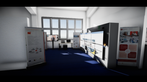 Screenshot der 3D-Visualisierung des House of Living Labs