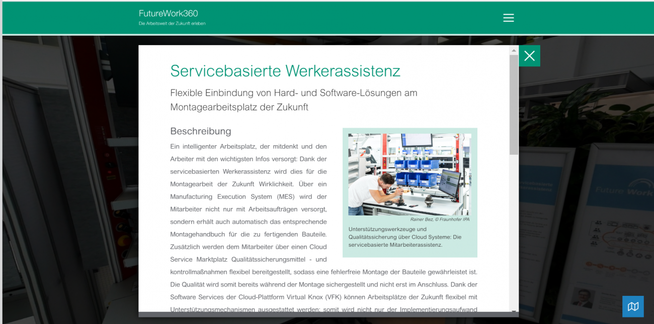 Infokasten zu Servicebasierter Werkerassistenz